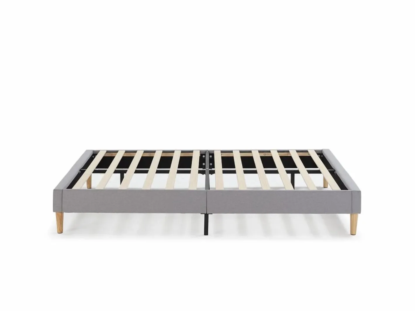 VS Venta-stock Base tapizada + Cabecero Aura 140x200 cm Gris claro Best