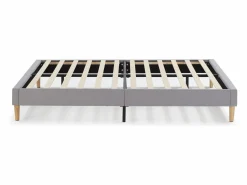 VS Venta-stock Base tapizada + Cabecero Aura 160x200 cm Gris claro Best
