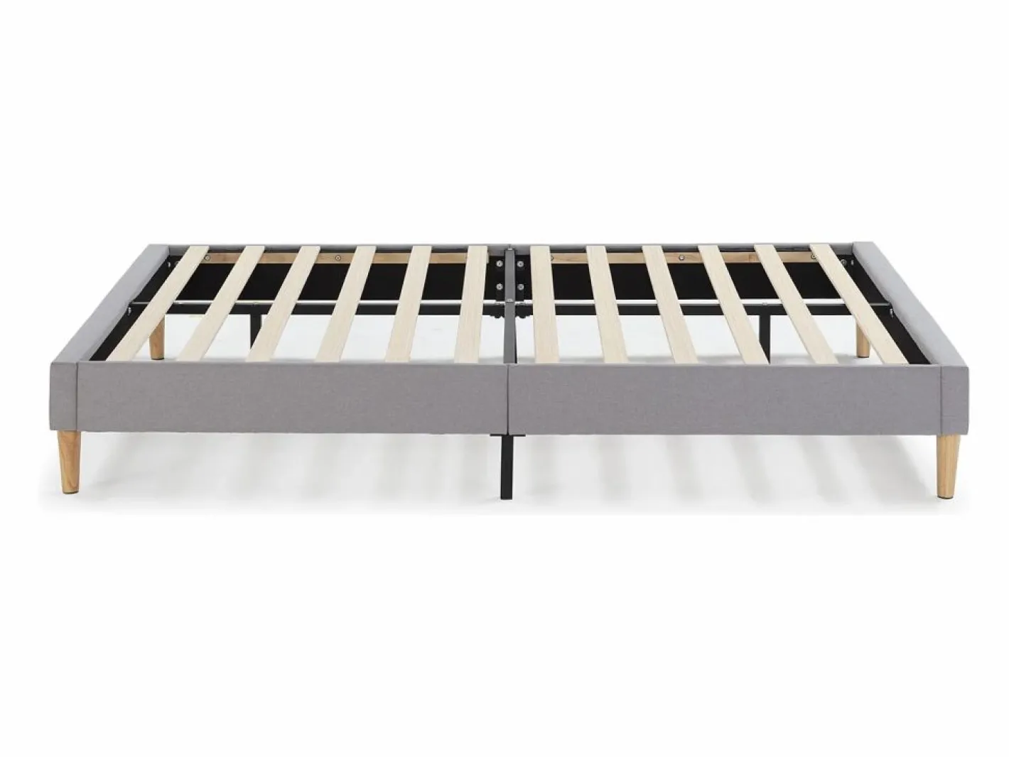 VS Venta-stock Base tapizada + Cabecero Aura 160x200 cm Gris claro Best