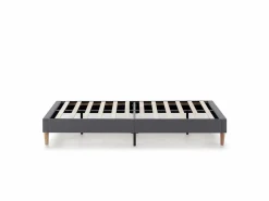 VS Venta-stock Somier Tapizado|Somier - 90X190Cm|Base tapizada + Cabecero Aura 90x190 cm Gris Oscuro