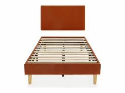 VS Venta-stock Somier Tapizado|Somier - 90X190Cm|Base tapizada + cabecero Bari 90x190 cm Teja