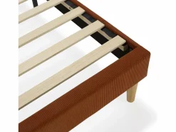 VS Venta-stock Somier Tapizado|Somier - 90X190Cm|Base tapizada + cabecero Bari 90x190 cm Teja