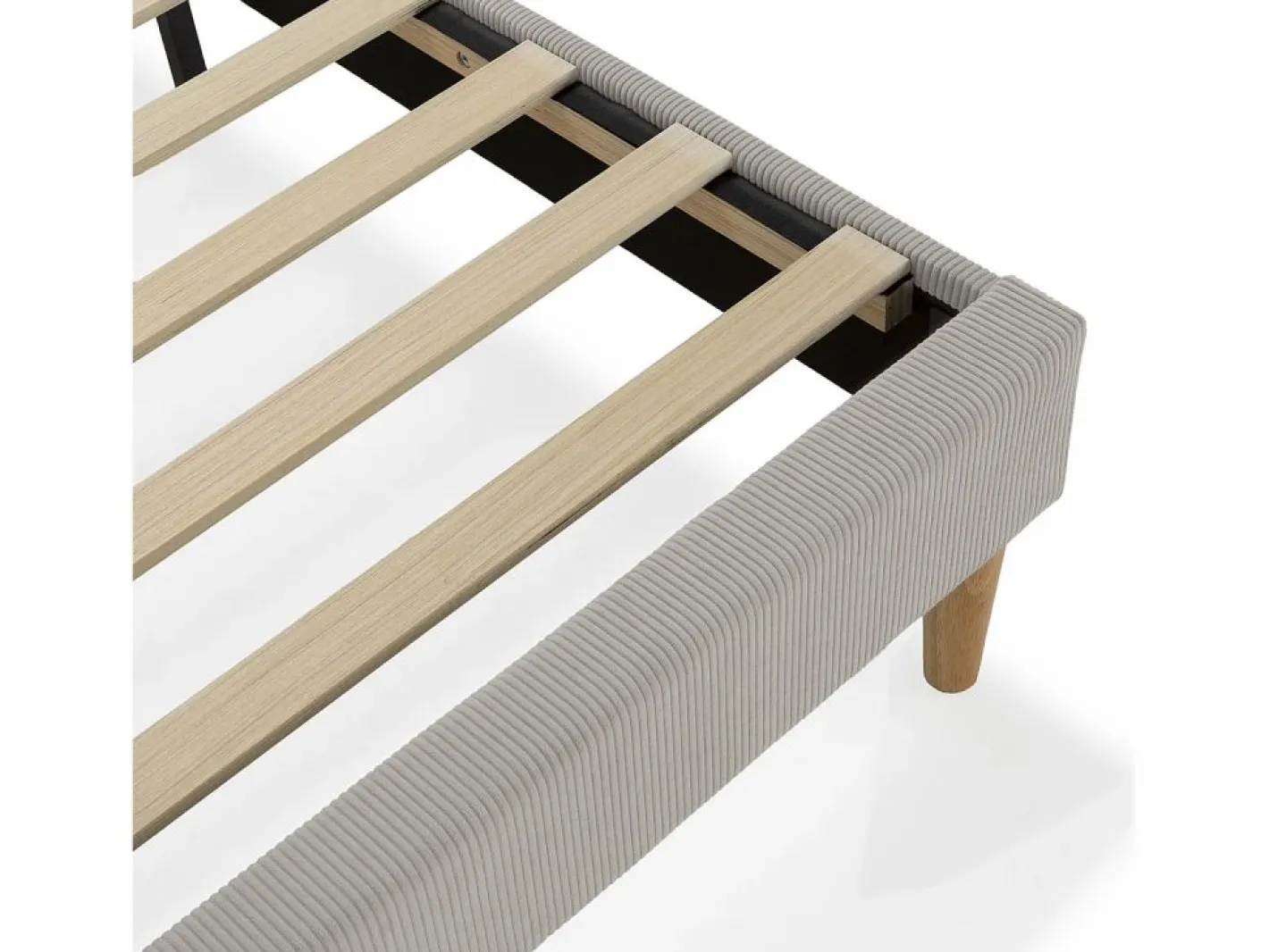 VS Venta-stock Somier Tapizado|Somier - 160X200Cm|Base tapizada + cabecero Bari 150x190 cm