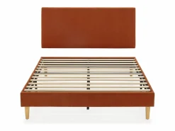 VS Venta-stock Base tapizada + cabecero Bari 150x190 cm Teja Rojo