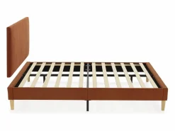 VS Venta-stock Base tapizada + cabecero Bari 150x190 cm Teja Rojo