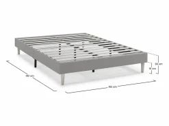VS Venta-stock Base tapizada Aura 150x190 cm Beige Discount