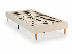VS Venta-stock Somier - 90X190Cm|Base tapizada Niebla 90x190 cm tela borreguito