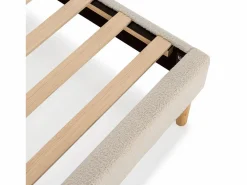 VS Venta-stock Somier - 90X190Cm|Base tapizada Niebla 90x190 cm tela borreguito