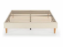 VS Venta-stock Base tapizada Niebla 140x190 cm tela borreguito Beige Outlet