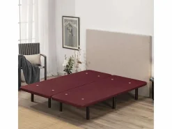 Base Tapizada 90x190 - Nalui Granate Discount