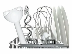 BOSCH Batidora de mano de 450 W y 5 velocidades con varillas y 2 ganchos para amasar de acero inoxidable - Bol graduado con tapa - Bla Blanco Outlet