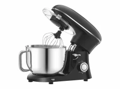 Pequeño Electrodoméstico|Batidora de Pie SucceBuy, Batidora Eléctrica de 5.68L y 1400 W con Cuenco de Acero Inoxidable, Gancho, Batidor, Mezclador, Raspador, Negro