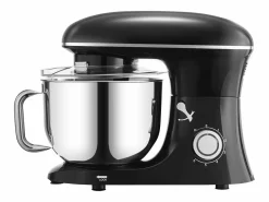 Pequeño Electrodoméstico|Batidora de Pie SucceBuy, Batidora Eléctrica de 5.68L y 1400 W con Cuenco de Acero Inoxidable, Gancho, Batidor, Mezclador, Raspador, Negro