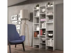 Loungitude Biblioteca 3 columnas 15 compartimentos Italiano - H192 cm Blanco Discount