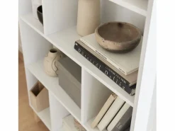 Sweeek Librería|Biblioteca con patas de madera de 8 compartimentos