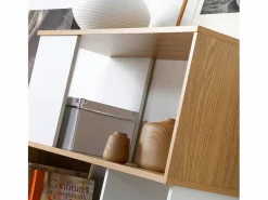 Biblioteca Decoración Blanca y Roble - L80 x H173,5 cm^Calicosy Online