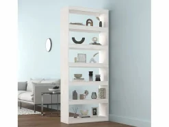 Librería|Biblioteca Estantería - divisor espacios madera pino 80x30x199,5 cm ES66846