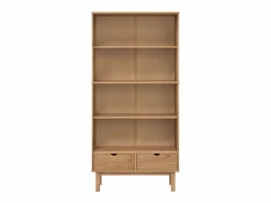 Biblioteca Estantería con 2 cajones OTTA madera maciza de pino marrón ES85394 Marru00f3n Best