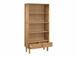 Biblioteca Estantería con 2 cajones OTTA madera maciza de pino marrón ES85394 Marru00f3n Best