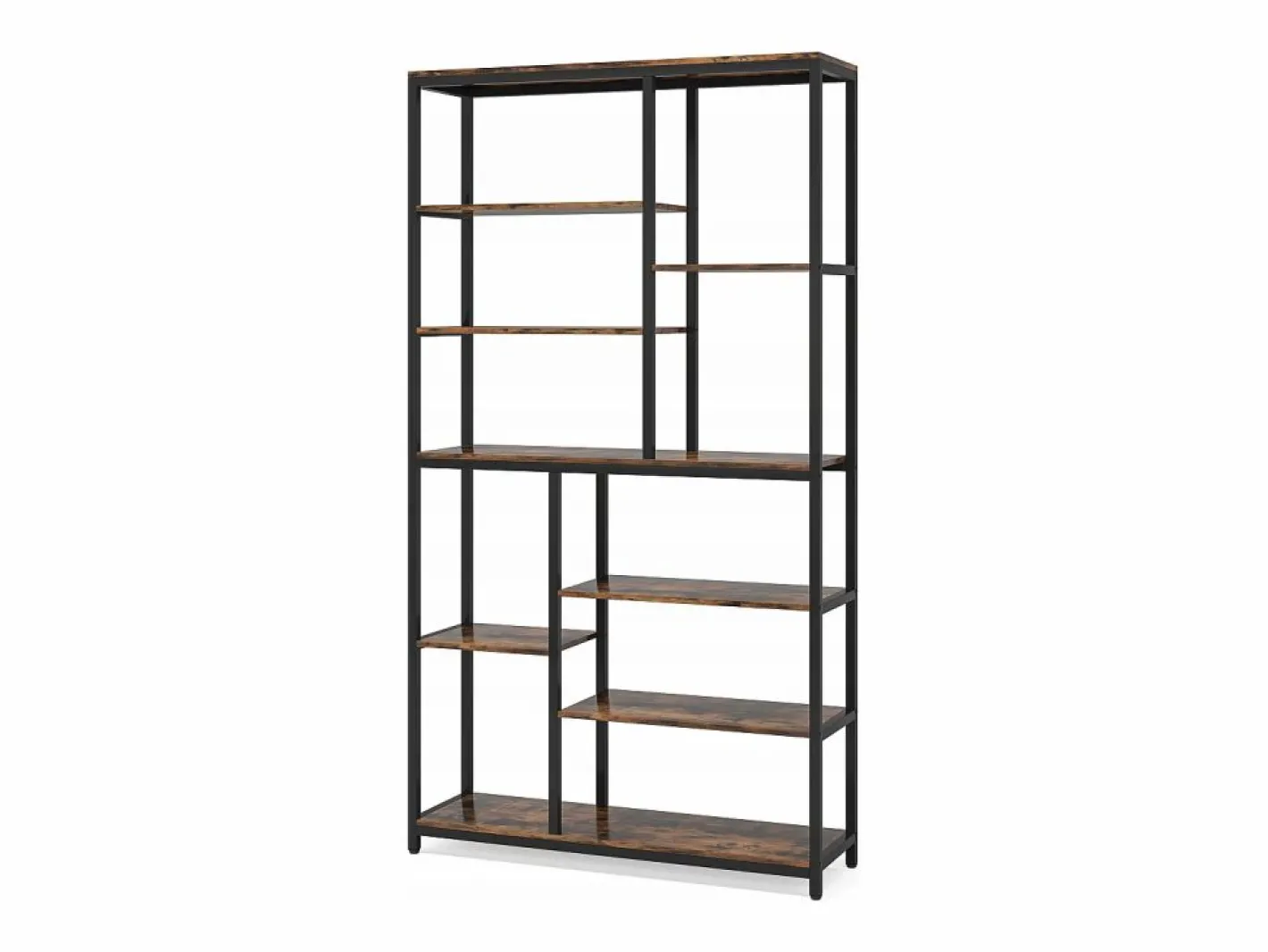 Tribesigns Librería|Biblioteca, Estantería de almacenamiento de 9 niveles, Mueble de almacenamiento, Biblioteca industrial de metal
