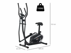 Homcom Cinta De Correr|Bicicleta elíptica 103x62x151 cm