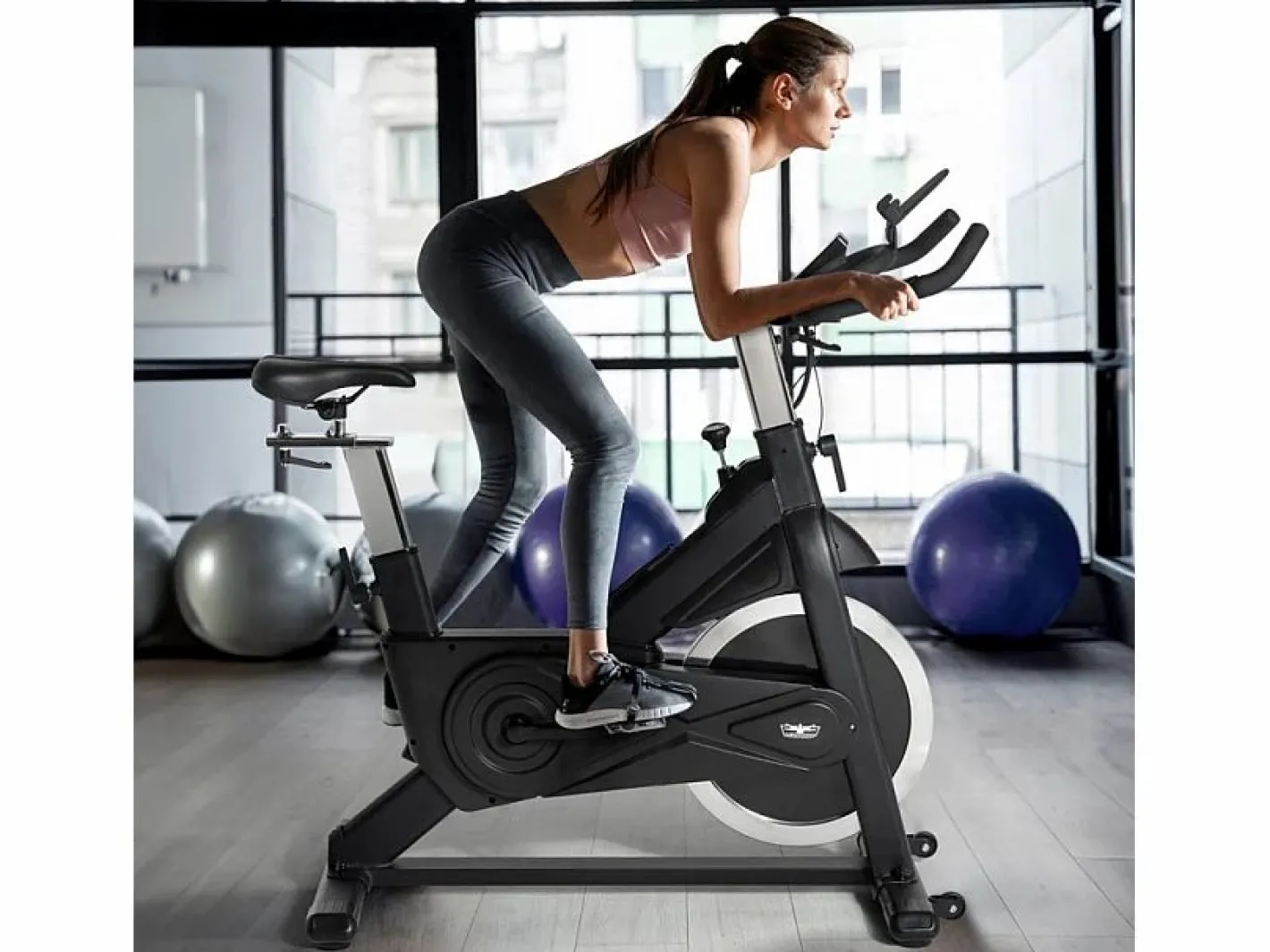 Leonardo Aparato De Musculación|Bicicleta estática fit bike volante de inercia 18 kg profesional Athena