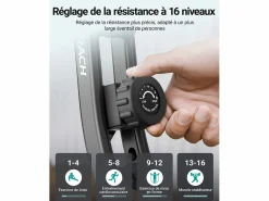 MERACH Bicicleta Estática 4 en 1, LCD, Bluetooth, APP, 16 Niveles Magnéticos, Monitor de Frecuencia Cardíaca, Plegable, Silenciosa, X-Bike, Negro Hot
