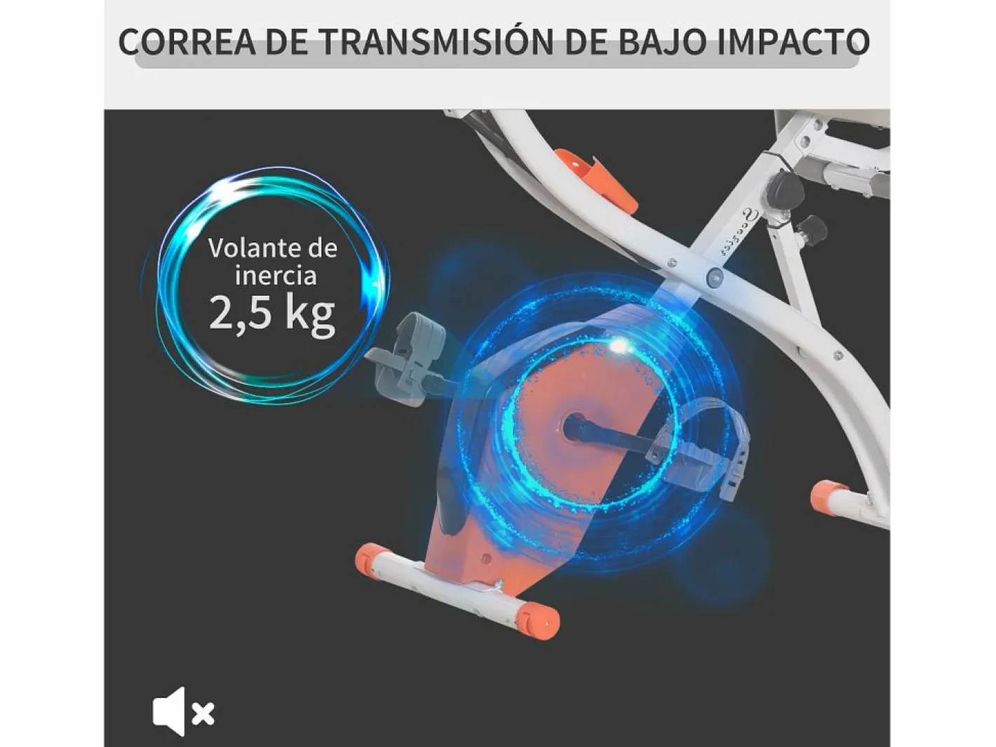 Homcom Bicicleta Estática|Bicicleta estática 97x51x115 cm
