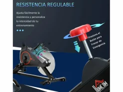 Homcom Bicicleta estática negro y rojo 85x46x114 cm Multicolor Hot