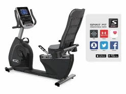 Bicicleta semirrecumbente de fitness XBR55 - Spirit Fitness Negro Online