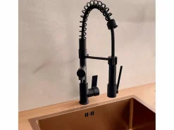 Essebagno Big Hotto Mezclador para fregadero con ducha móvil Negro Clearance
