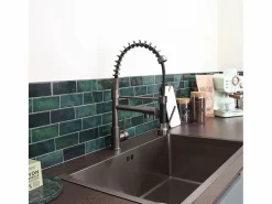 Big Pro Mezclador de fregadero con rociador móvil metalizado^Essebagno Hot