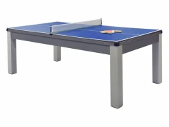 Vente-unique Billar y ping-pong BALTHAZAR - 213x112x81.5 cm - Gris Best