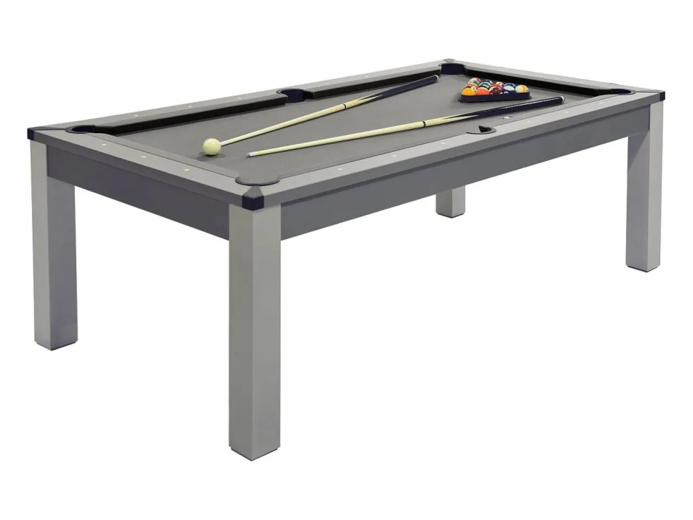Vente-unique Billar y ping-pong BALTHAZAR - 213x112x81.5 cm - Gris Best