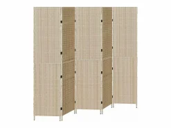 Biombo 242 x 180 cm. polirratán Beige Best