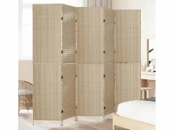 Biombo 242 x 180 cm. polirratán Beige Best