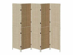Biombo 242 x 180 cm. polirratán Beige Best