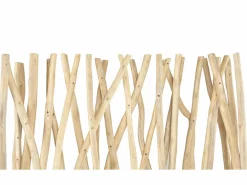 OZAIA Biombo de madera de teca - Ancho 100 x Prof. 25 x Alt. 180 cm - Natural - GAYANA Color natural claro Clearance