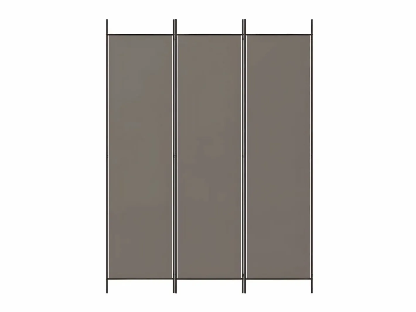 Biombo divisor de 3 paneles de tela 150x200 cm ES181735 Gris antracita Discount
