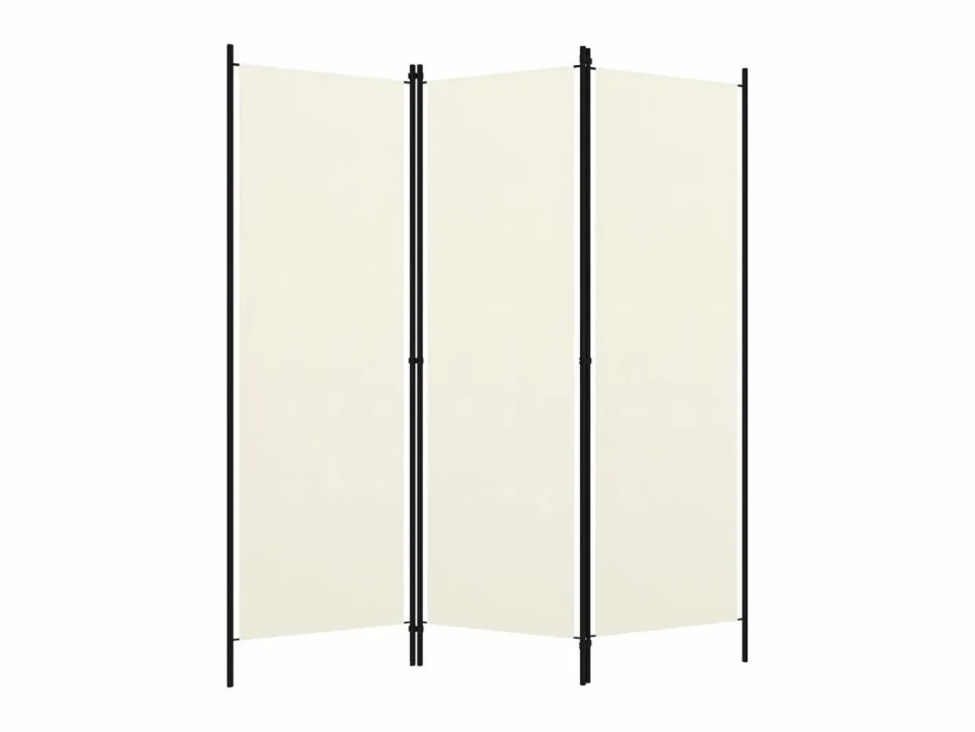 Biombo divisor de 3 paneles 150x180 cm ES291157 Blanco