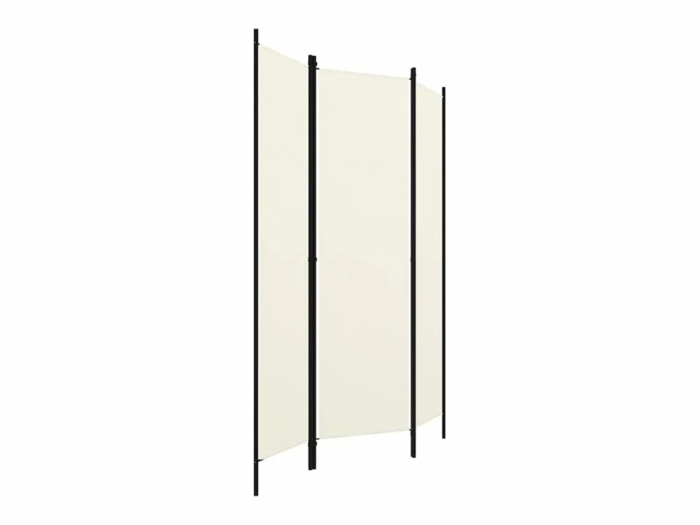 Biombo divisor de 3 paneles 150x180 cm ES291157 Blanco