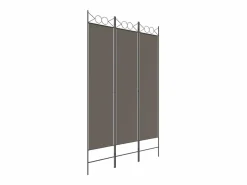 Biombo divisor de 3 paneles de tela 120x220 cm ES913076 Gris antracita New