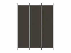 Biombo divisor de 3 paneles de tela marrón 150x200 cm ES427057^ New
