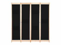 Biombo divisor de 4 paneles de tela 160x170x4 cm ES171006^ Outlet