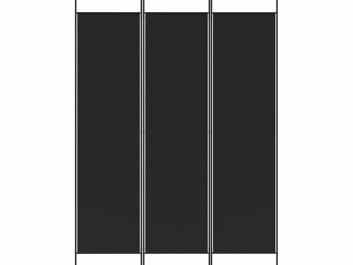 Biombo divisor de 3 paneles de tela 150x200 cm ES844330 Negro Hot