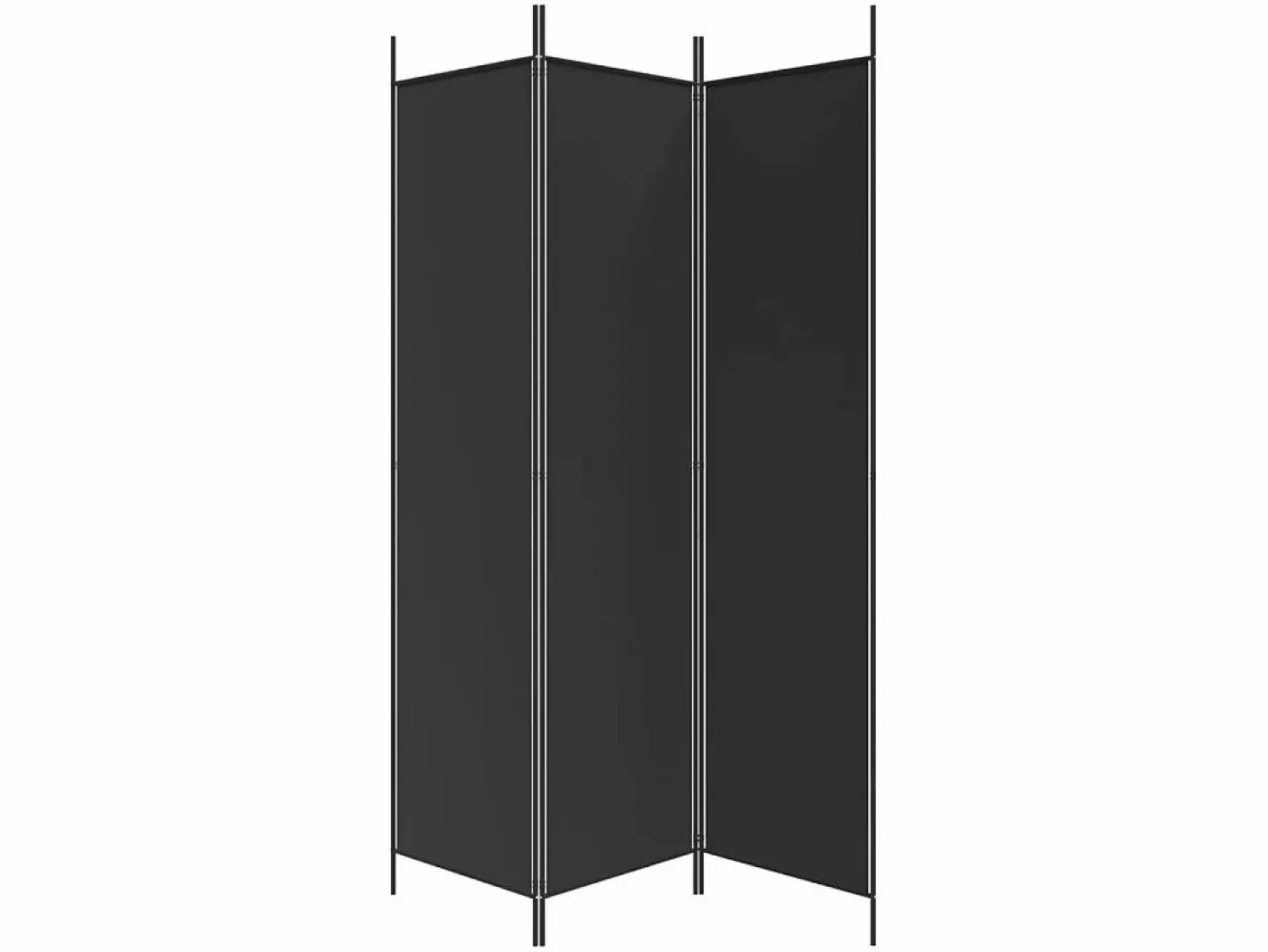 Biombo divisor de 3 paneles de tela 150x200 cm ES844330 Negro Hot