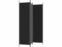 Biombo divisor de 3 paneles de tela 150x200 cm ES844330 Negro Hot