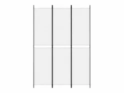 Biombo divisor de 3 paneles de tela 150x220 cm ES948528 Blanco Clearance
