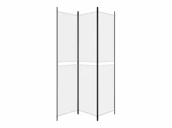 Biombo divisor de 3 paneles de tela 150x220 cm ES948528 Blanco Clearance