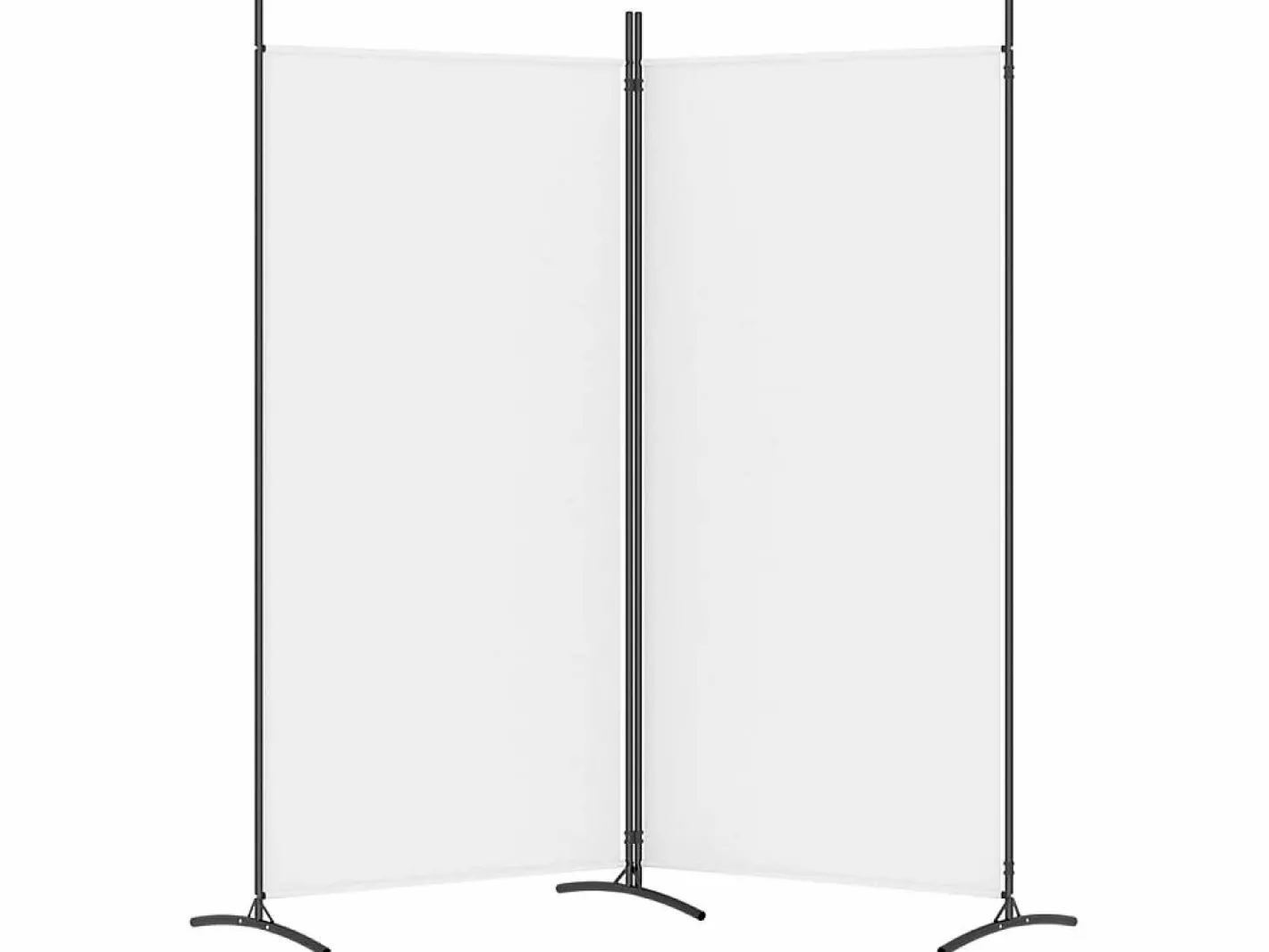 Biombo divisor de 2 paneles de tela 175x180 cm ES359451^ Clearance